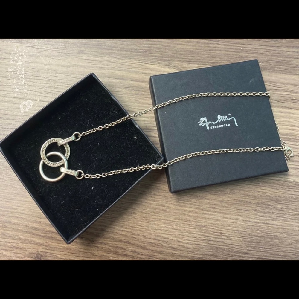 Efva Attling love knot 925 Twosome silver necklace